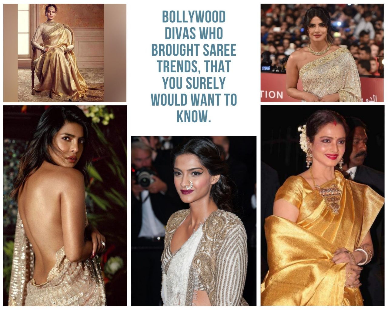 Bollywood Divas Who Brought Saree Trends, That You Surely Would Want To Know.